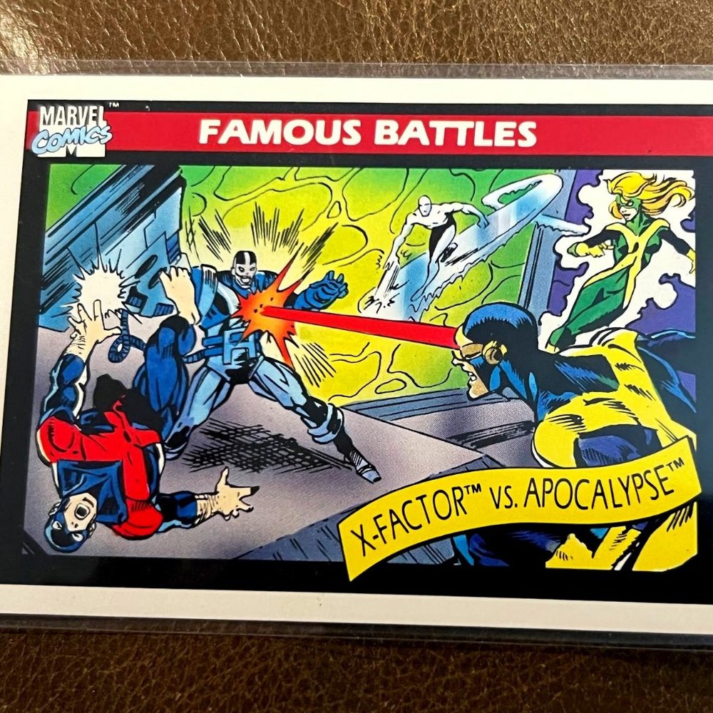 1990 Impel Marvel Universe Famous Battles X-Factor vs Apocalypse  NEAR MINT GEM